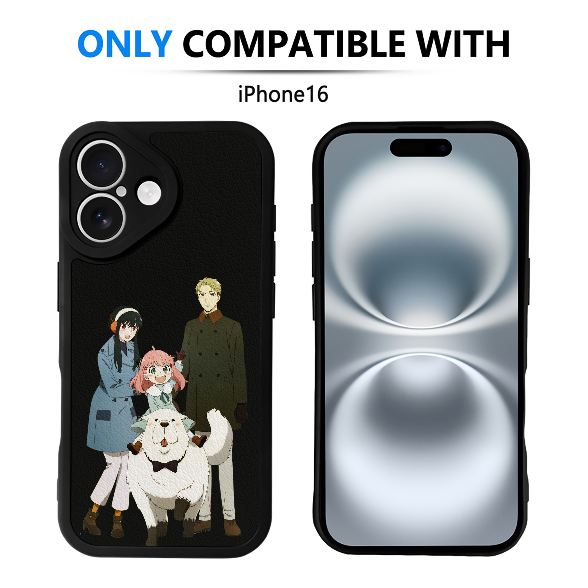 （画像用） SPY×FAMILY间谍家家酒 【iPhone 16シリーズ対応】シリコンスマホケース（レザー調） 材質：シリコン
